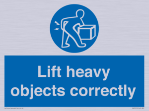 Lift heavy objects correctly